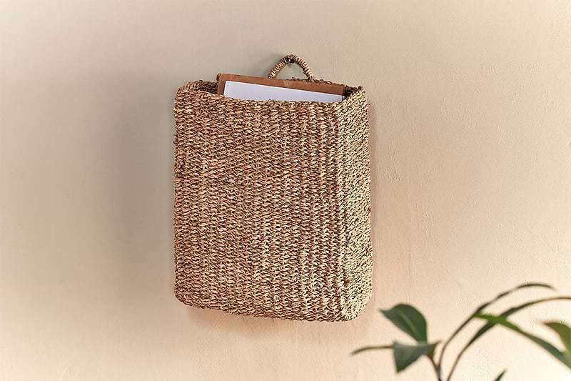 Nkuku STORAGE & BASKETS Putlar Seagrass Wall Hung Basket