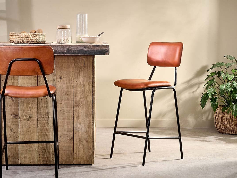 Sotta Leather Bar Chair