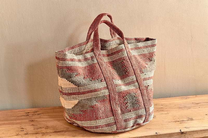 Nkuku STORAGE & BASKETS Supaul Kilim Basket