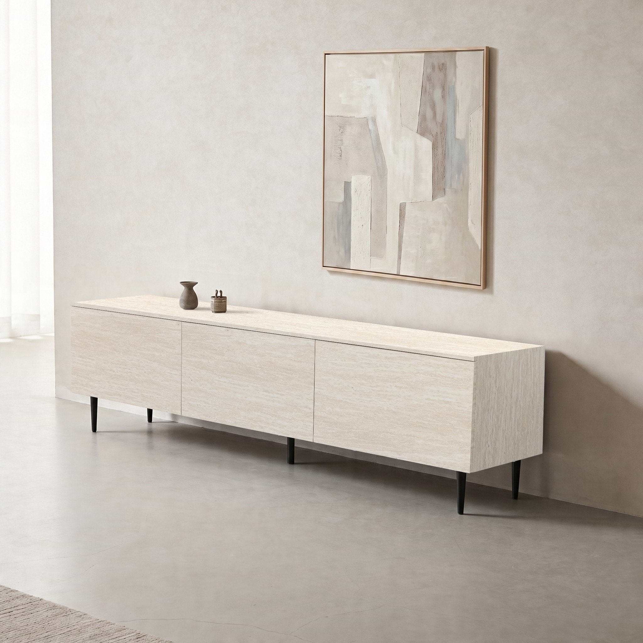 מזנון טלוויזיה בעיצוב טרוונטין אורך 200 ס"מ דגם ספיר