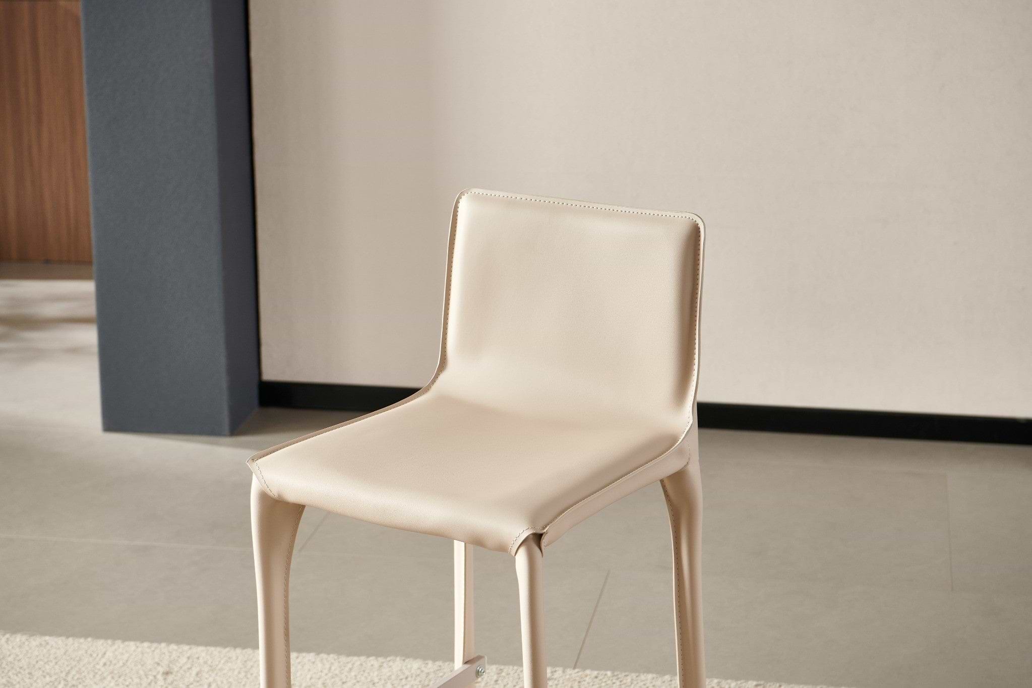 כסא בר מרופד מושב ורגליים דמוי עור סהרה דגם מייק