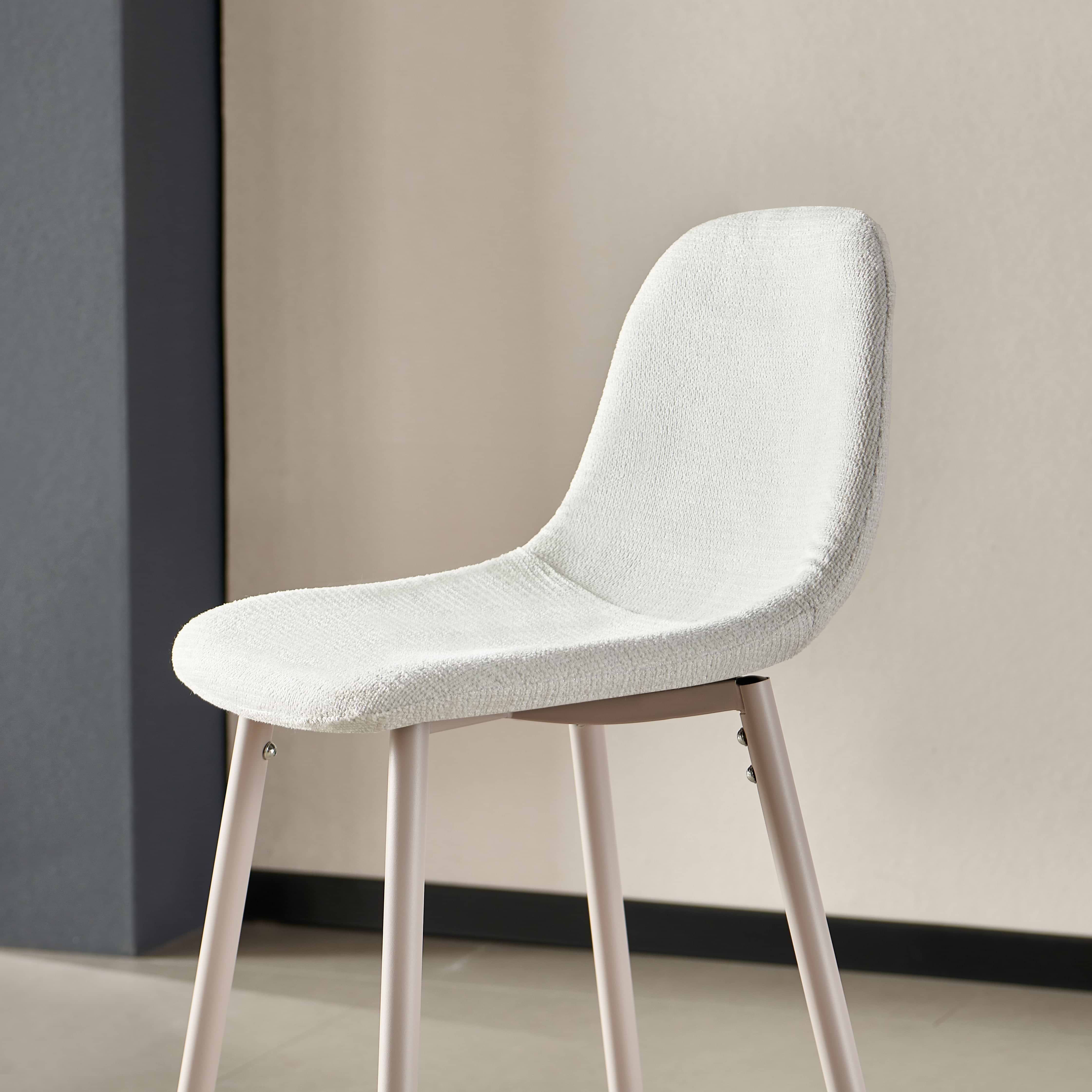 כסא בר מרופד בד ארוג שמנת רגל מייפל דגם עידן