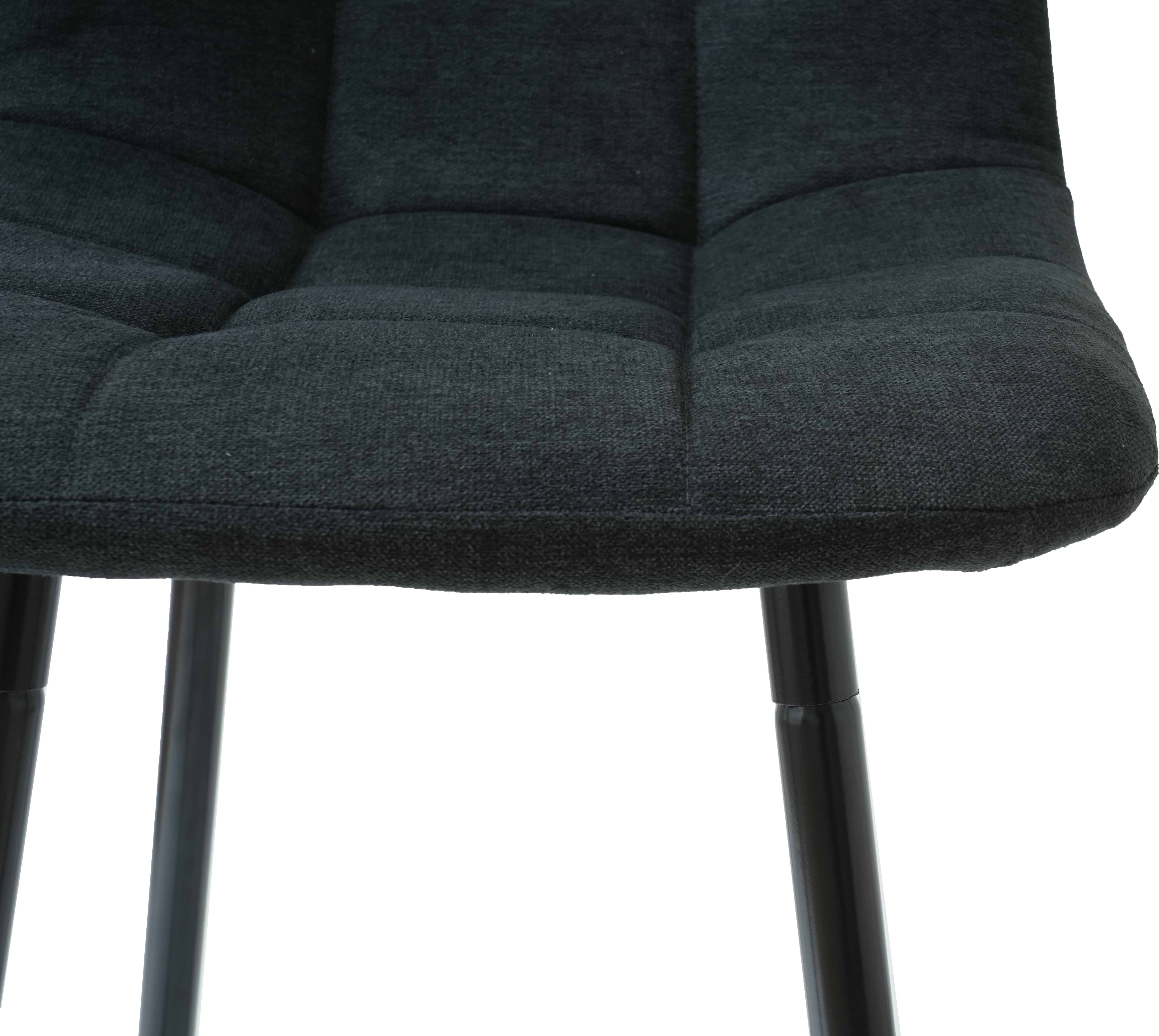 כיסא בר מרופד בצבע שחור דגם ברי