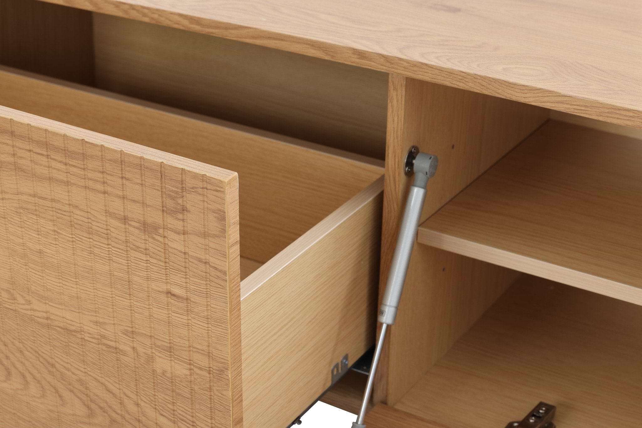 מזנון טלוויזיה פסים בצבע אלון אורך 200 ס"מ דגם שגיא