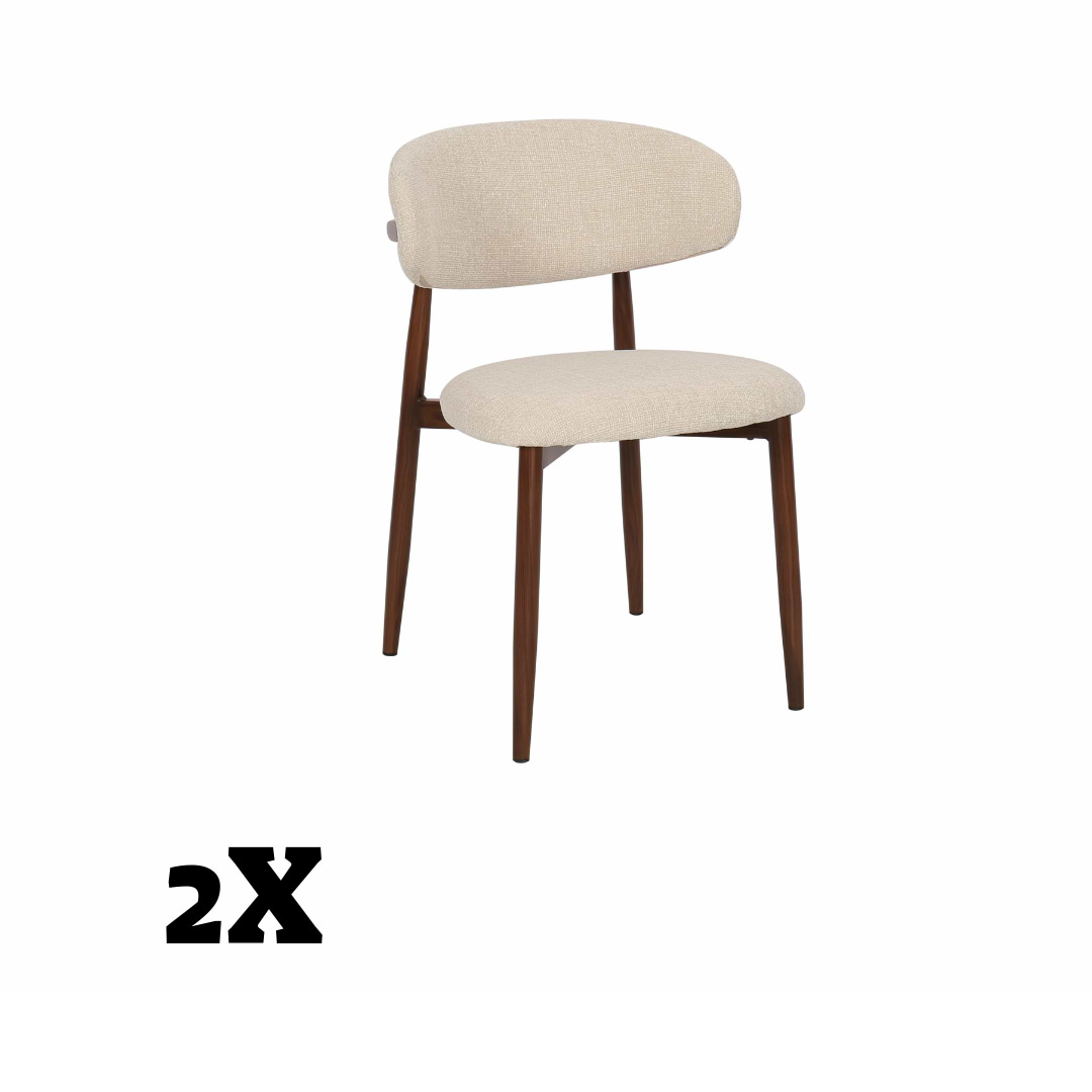 תוספת 2 כיסאות celio רגל אגוז