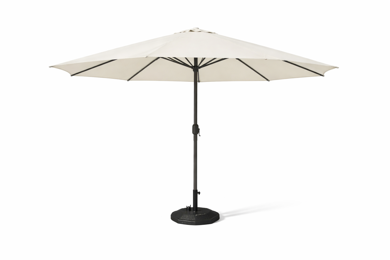 שמשייה עגולה קוטר 4 מטר אלומיניום בצבע קרם דגם מנואל