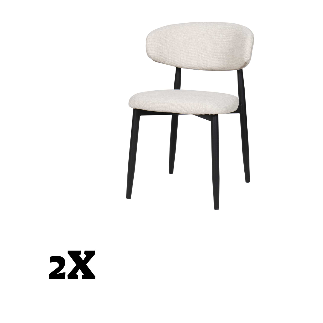תוספת 2 כיסאות celio רגל שחורה