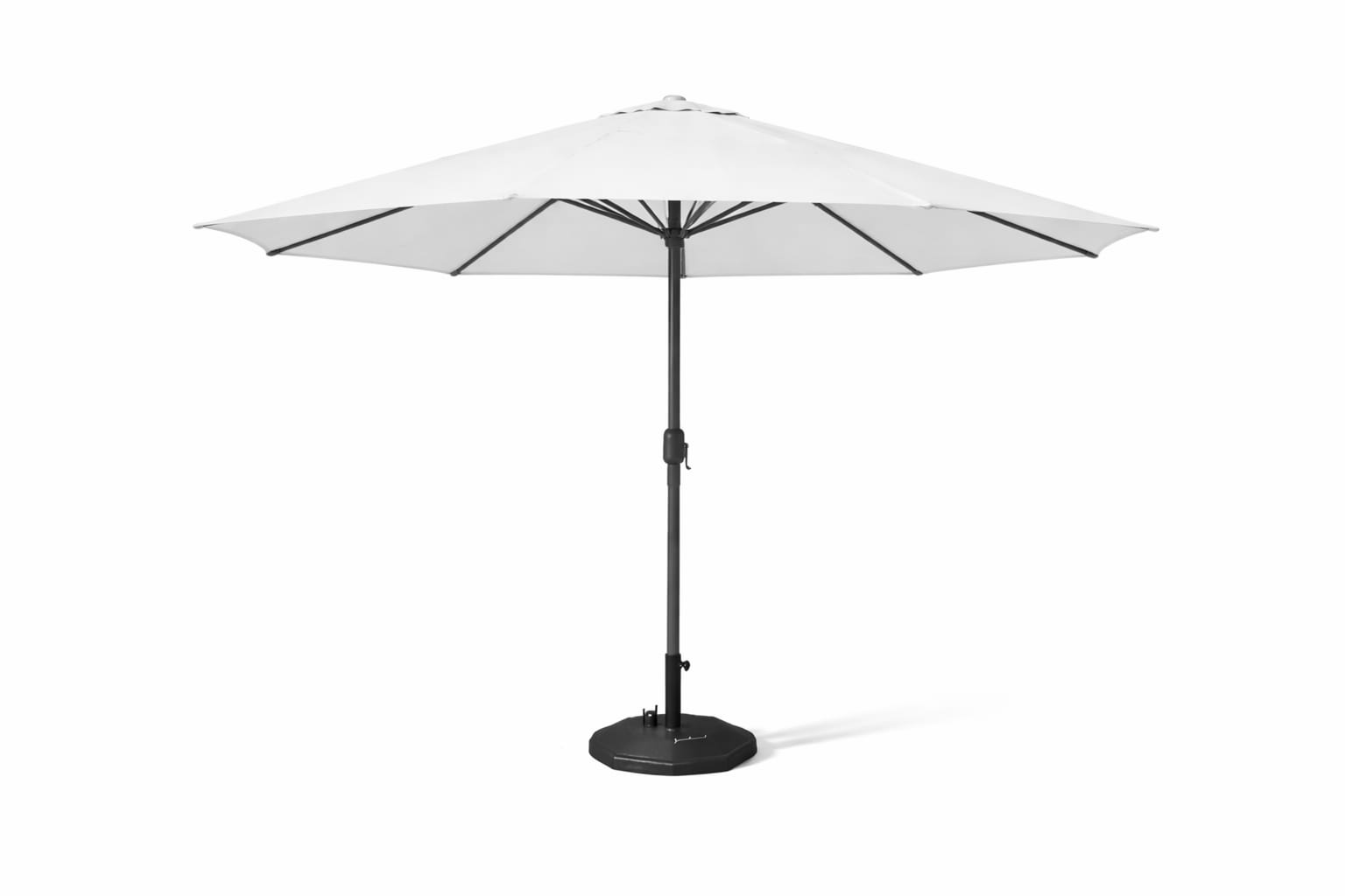 שמשייה עגולה קוטר 4 מטר אלומיניום בצבע לבן דגם מנואל