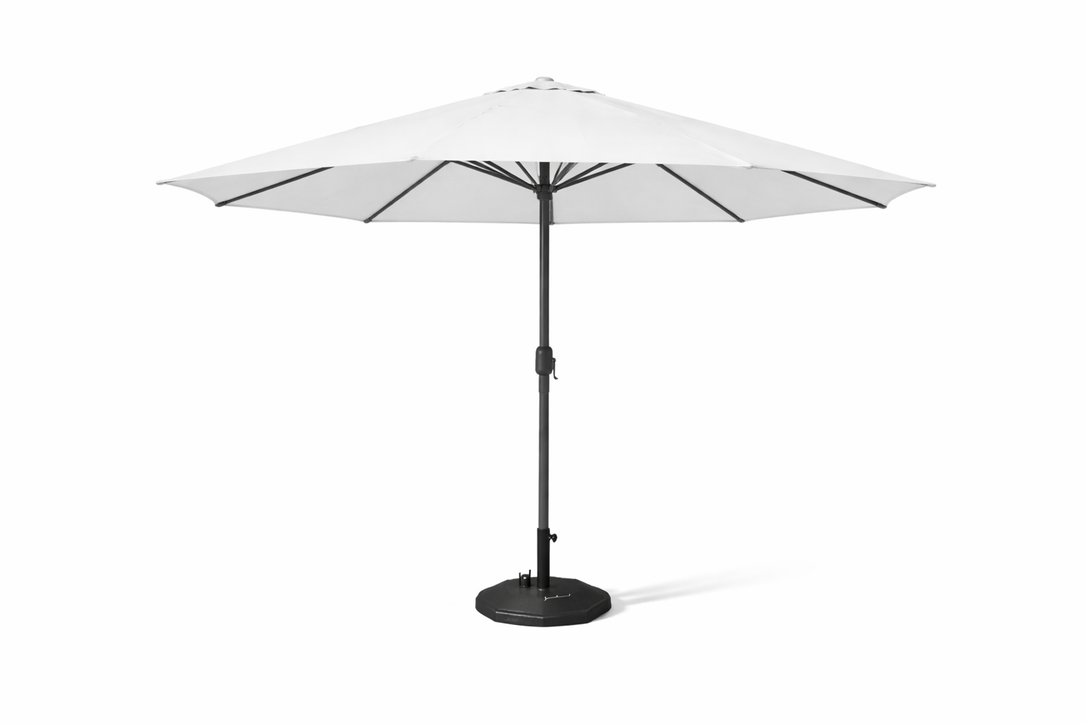 שמשייה עגולה קוטר 4 מטר אלומיניום בצבע לבן דגם מנואל