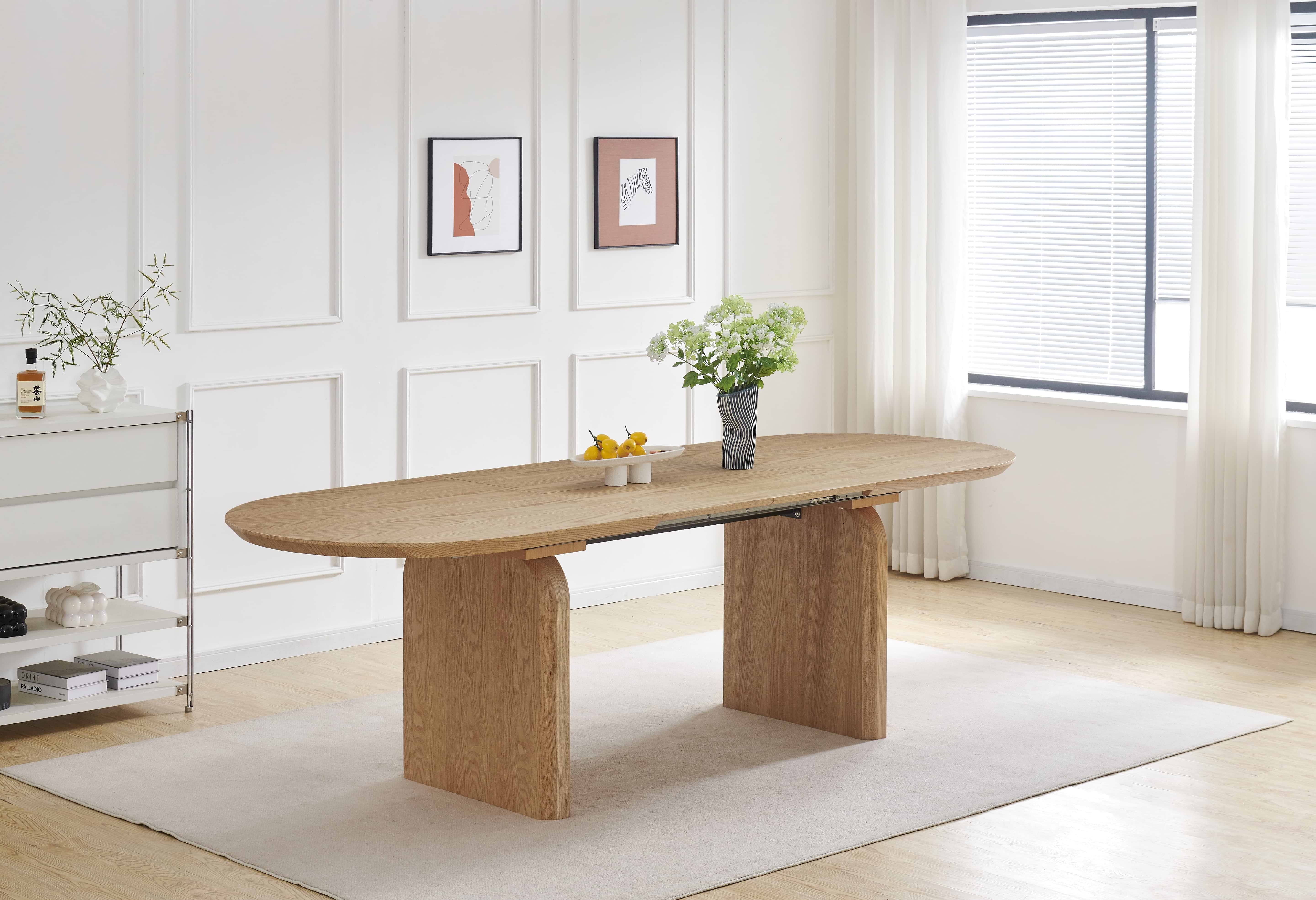 שולחן פינת אוכל מרטין נפתח צבע אלון 180-260*90 ס"מ