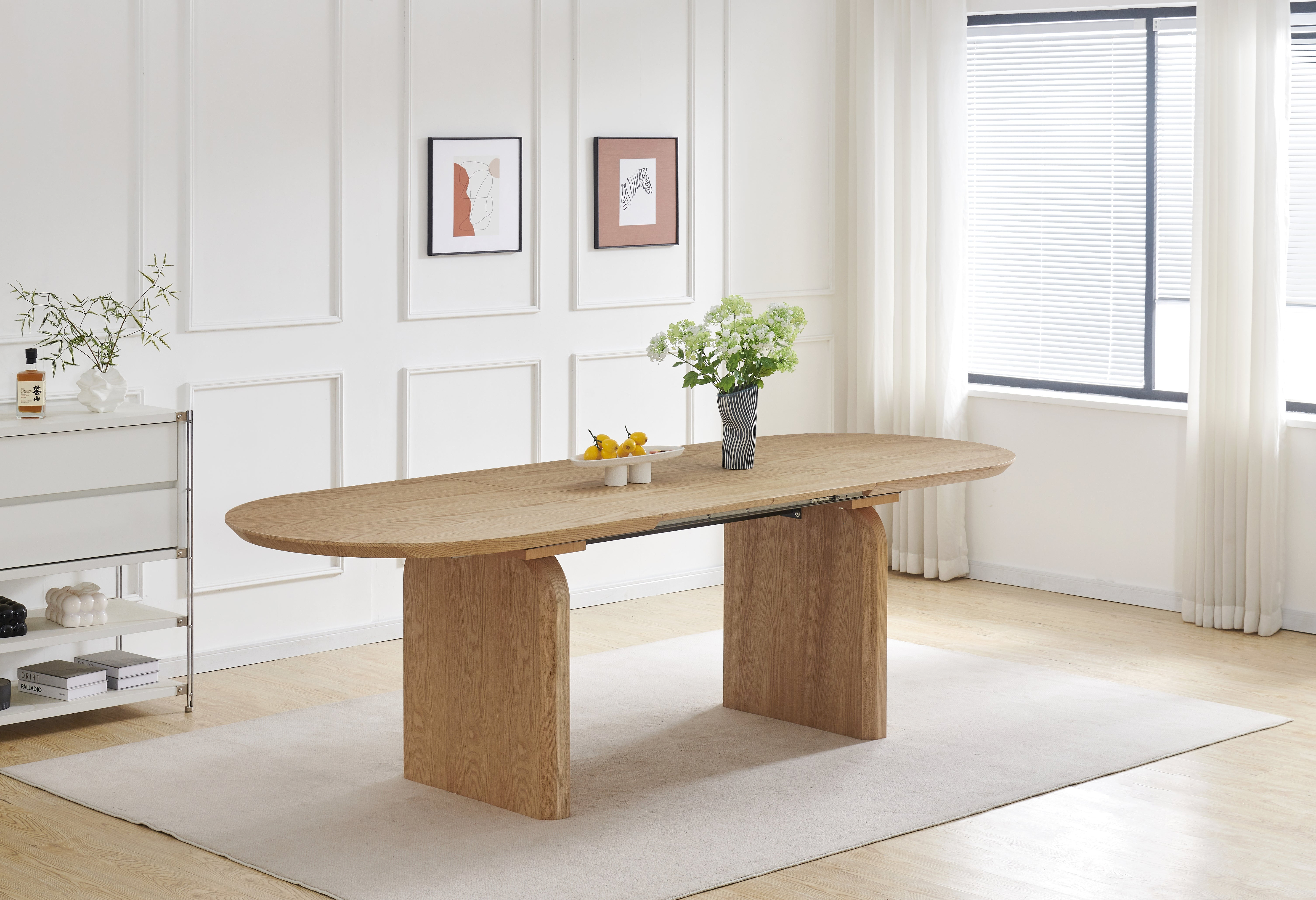 שולחן פינת אוכל מרטין נפתח צבע אלון 180-260*90 ס"מ