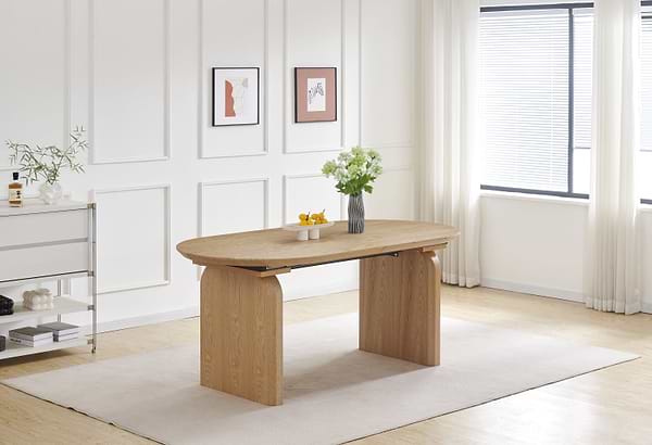 שולחן פינת אוכל מרטין נפתח צבע אלון 180-260*90 ס