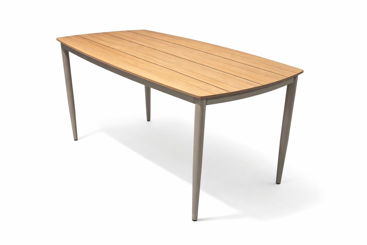 סט פינת אוכל לגינה שולחן ו 6 כסאות בשילוב דמוי עץ וראטן 160*90 ס"מ דגם מונטון