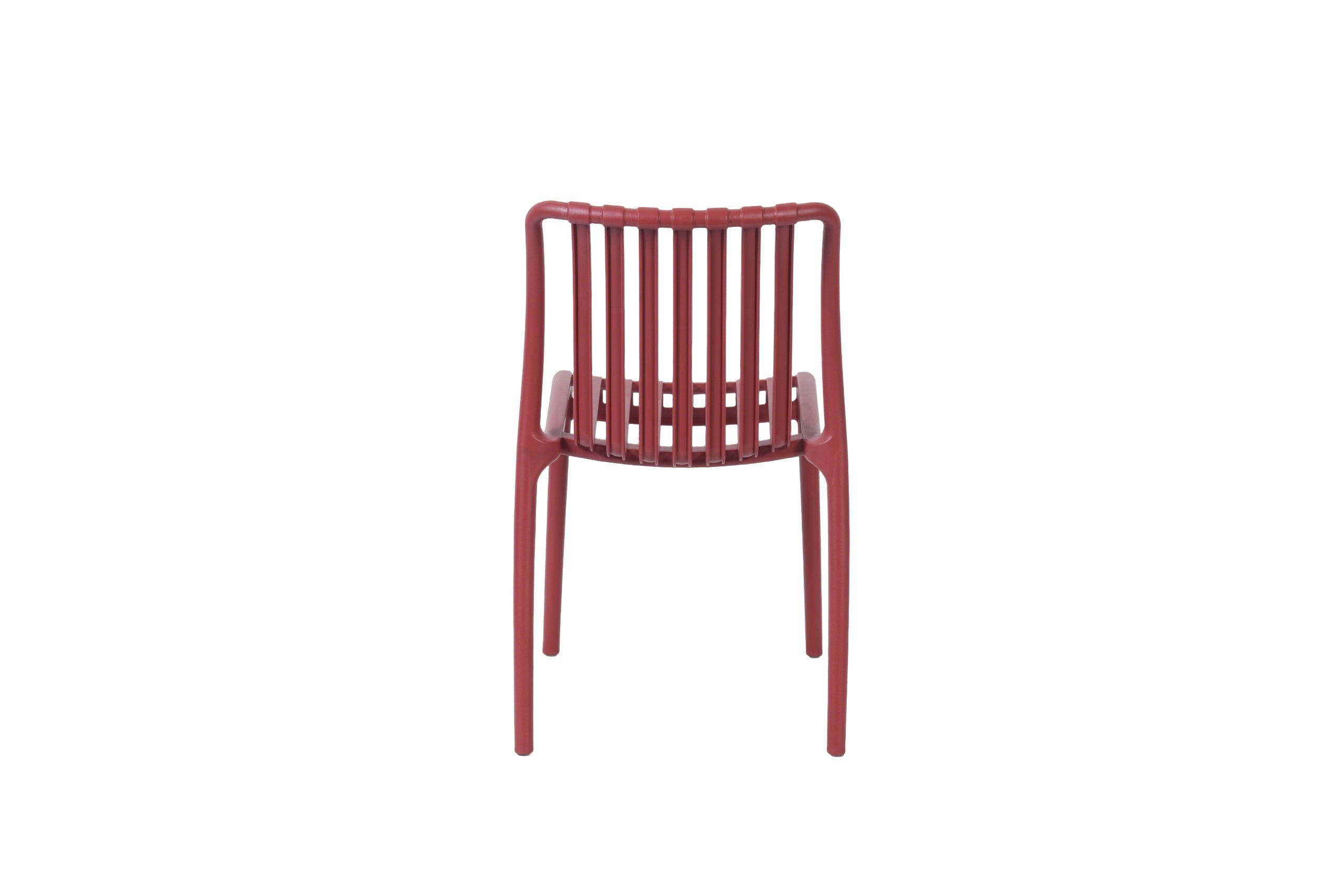 כסא פלסטיק קשיח לגינה בצבע בורדו דגם לואיס