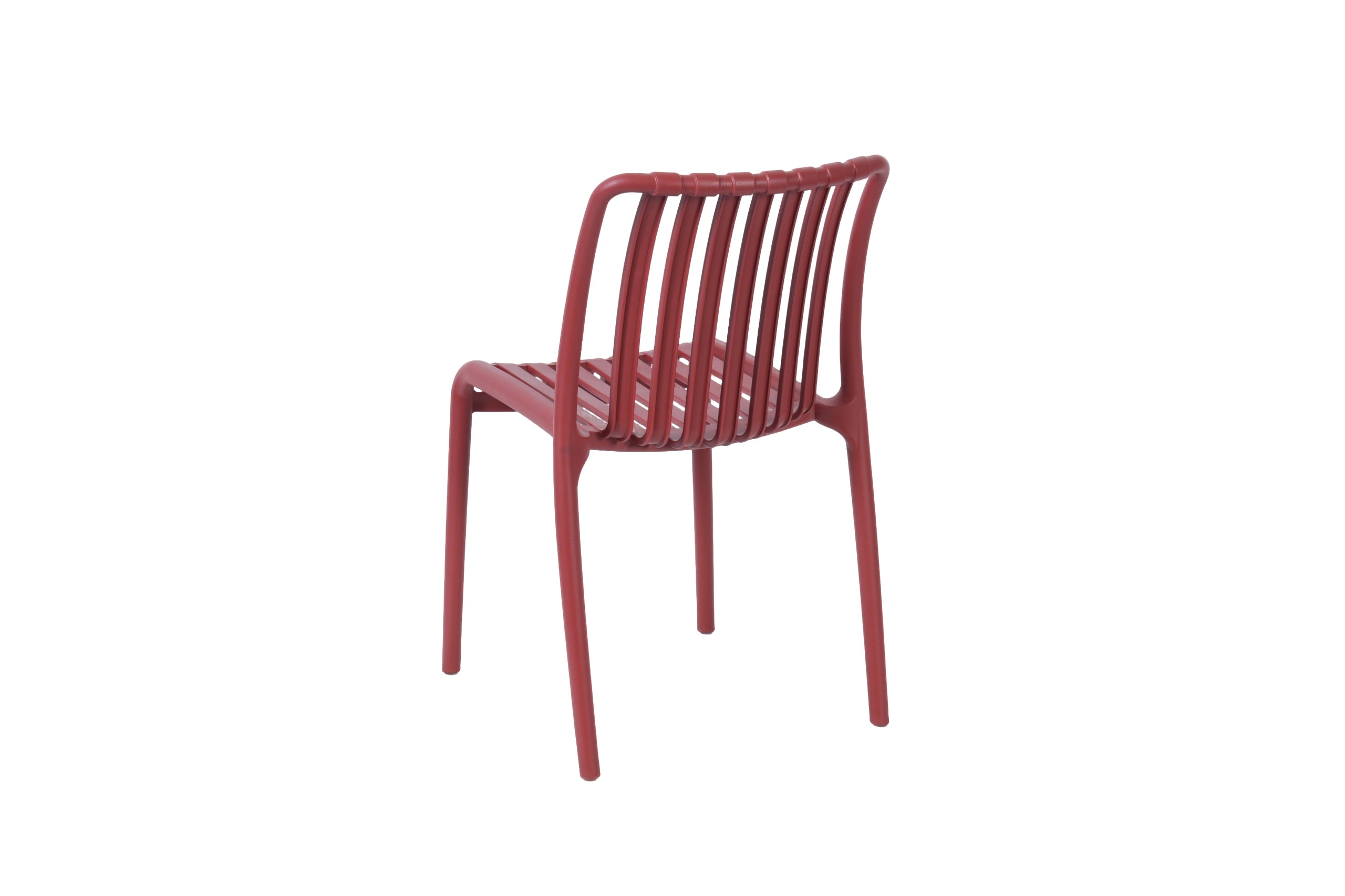 כסא פלסטיק קשיח לגינה בצבע בורדו דגם לואיס