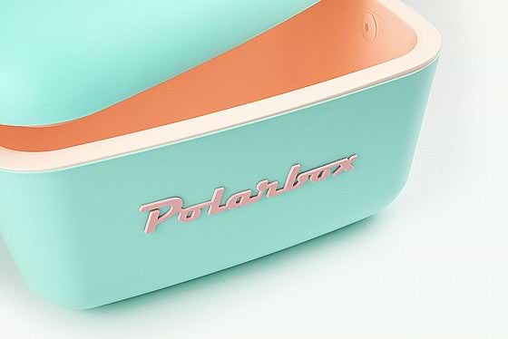 צידנית צבעונית Polarbox בסטייל טורקיז בכיתוב ורוד ורצועה ורודה - 20 ליטר POP