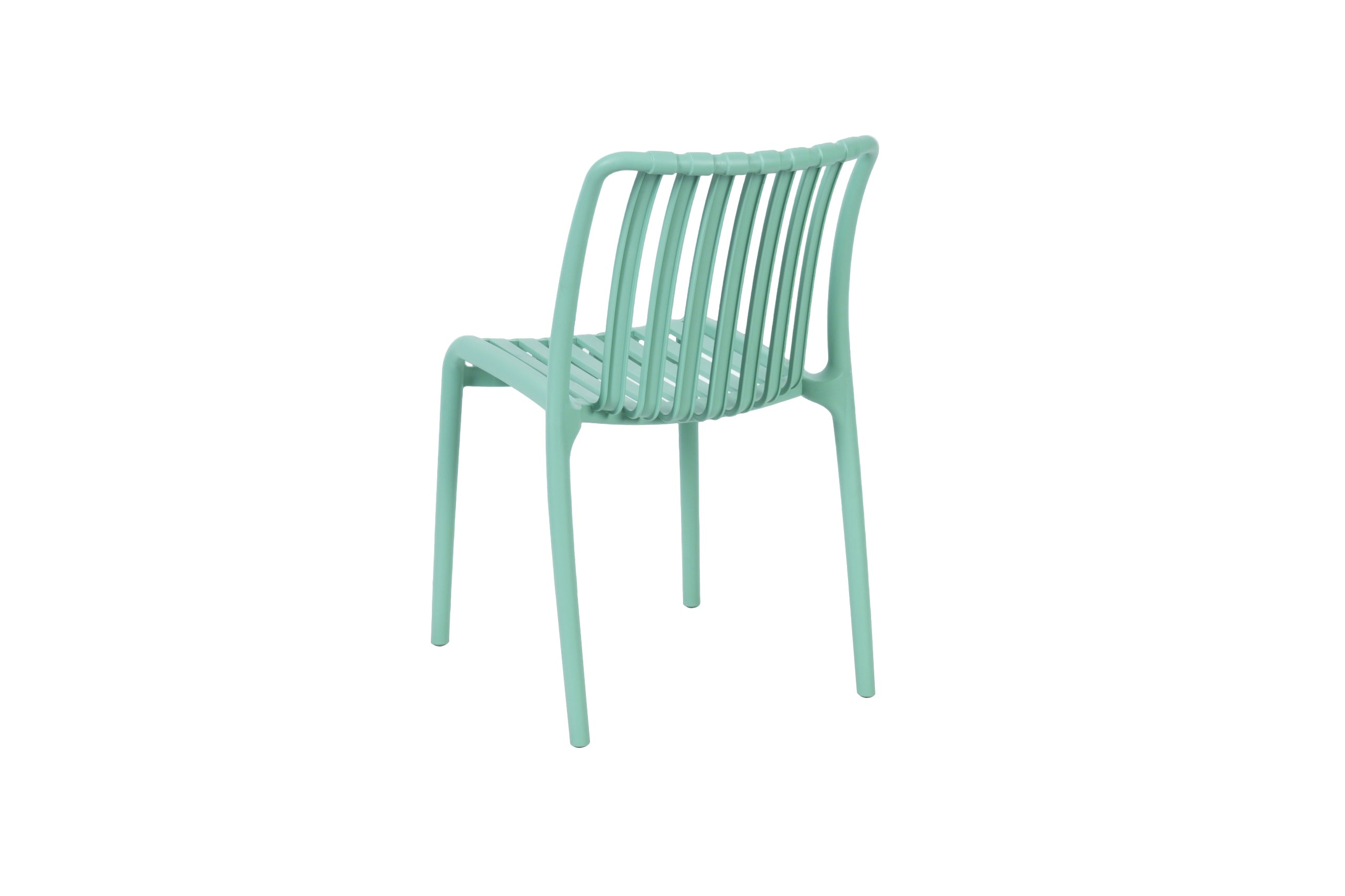 כסא פלסטיק קשיח לגינה בצבע פיסטוק דגם לואיס