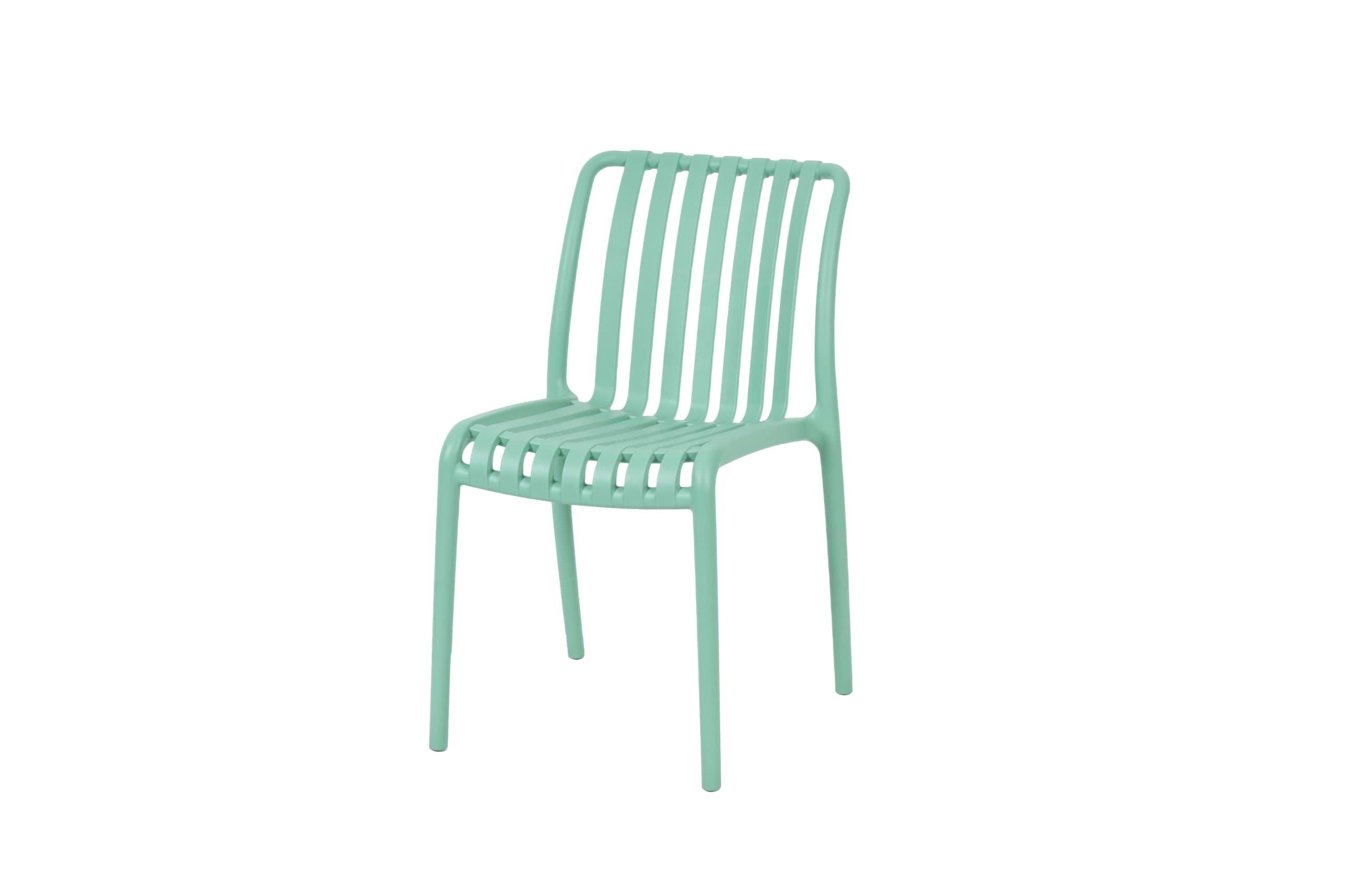 כסא פלסטיק קשיח לגינה בצבע פיסטוק דגם לואיס