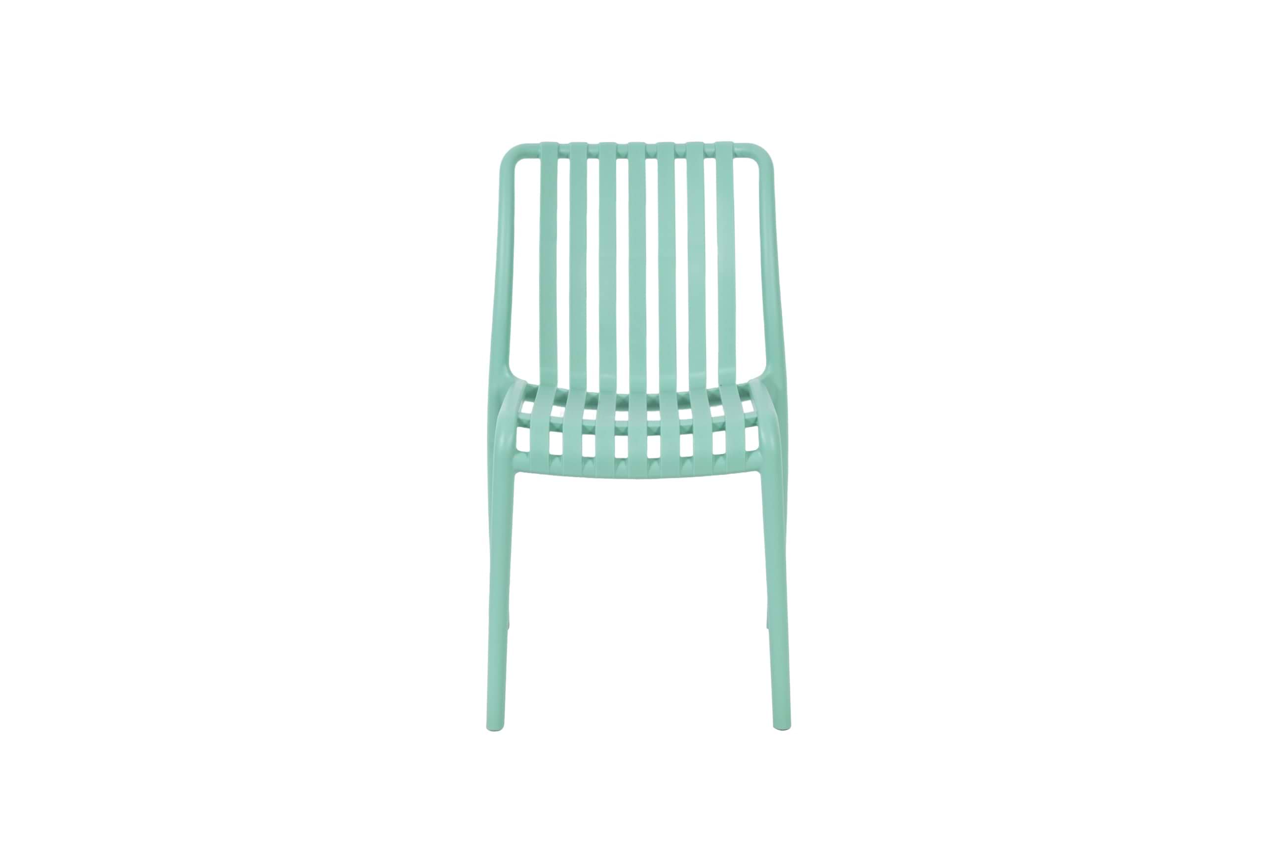 כסא פלסטיק קשיח לגינה בצבע פיסטוק דגם לואיס