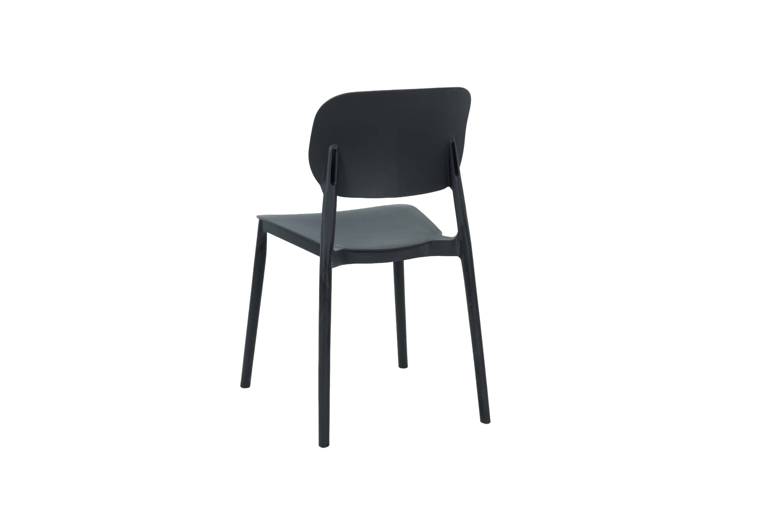 כסא פלסטיק קשיח לגינה בצבע שחור דגם יוגב