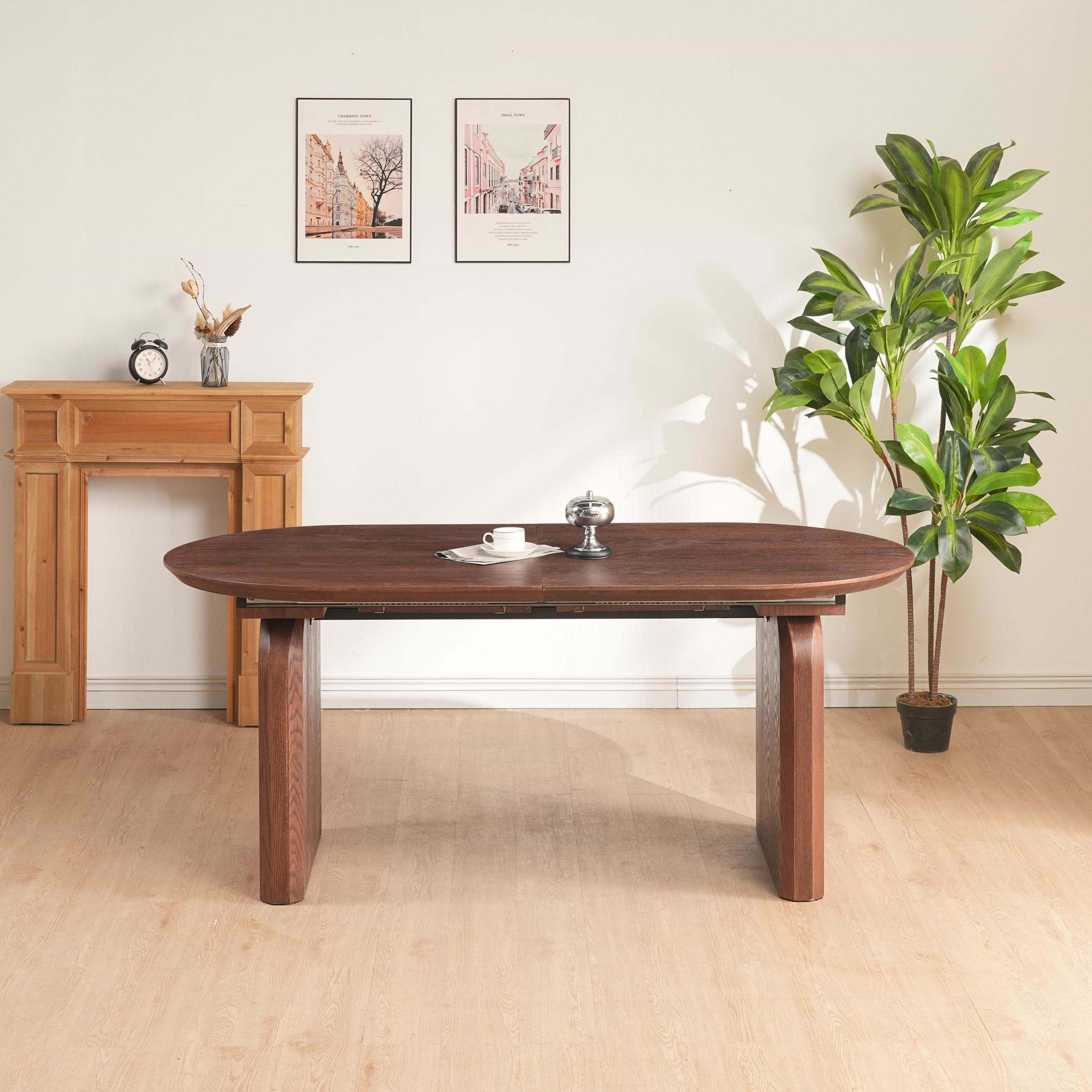 שולחן פינת אוכל מרטין נפתח צבע אגוז 180-260*90 ס"מ