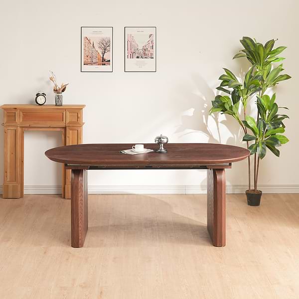 שולחן פינת אוכל מרטין נפתח צבע אגוז 180-260*90 ס