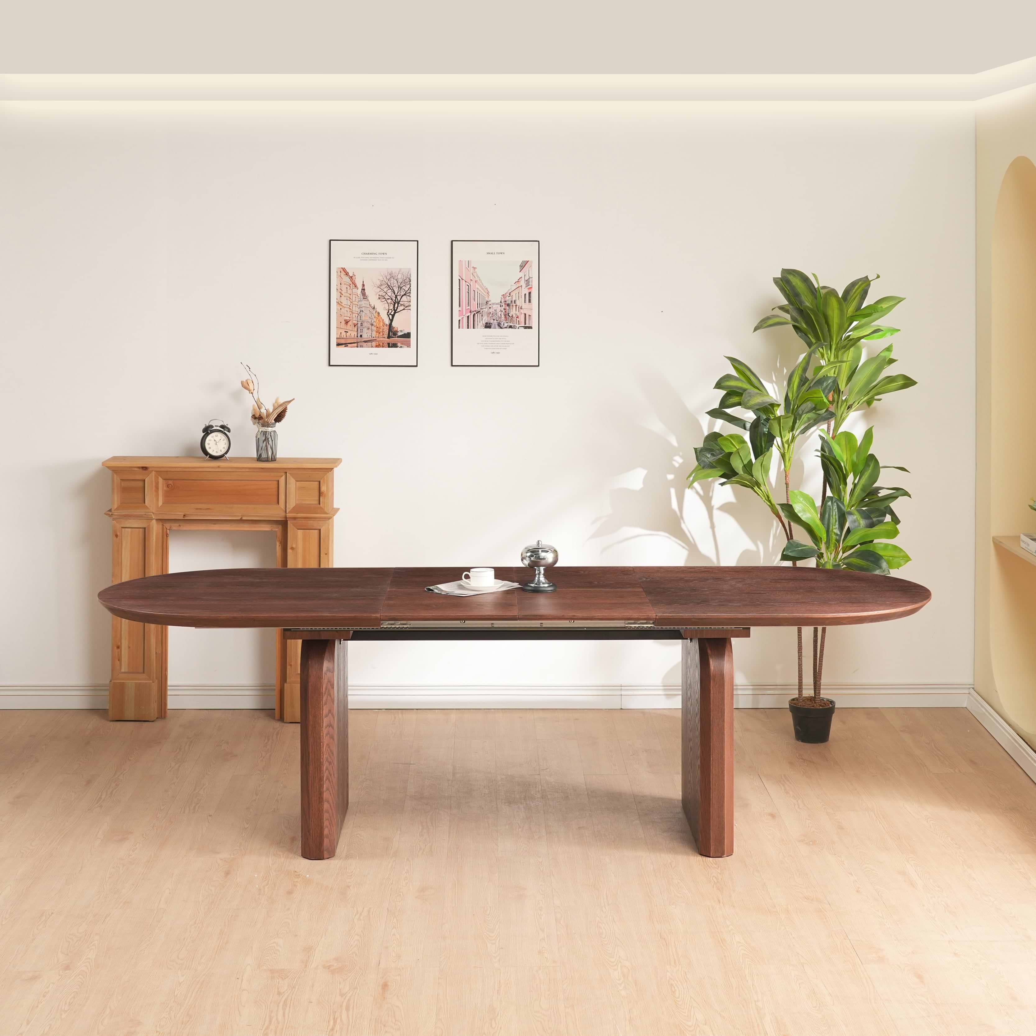 שולחן פינת אוכל מרטין נפתח צבע אגוז 180-260*90 ס"מ