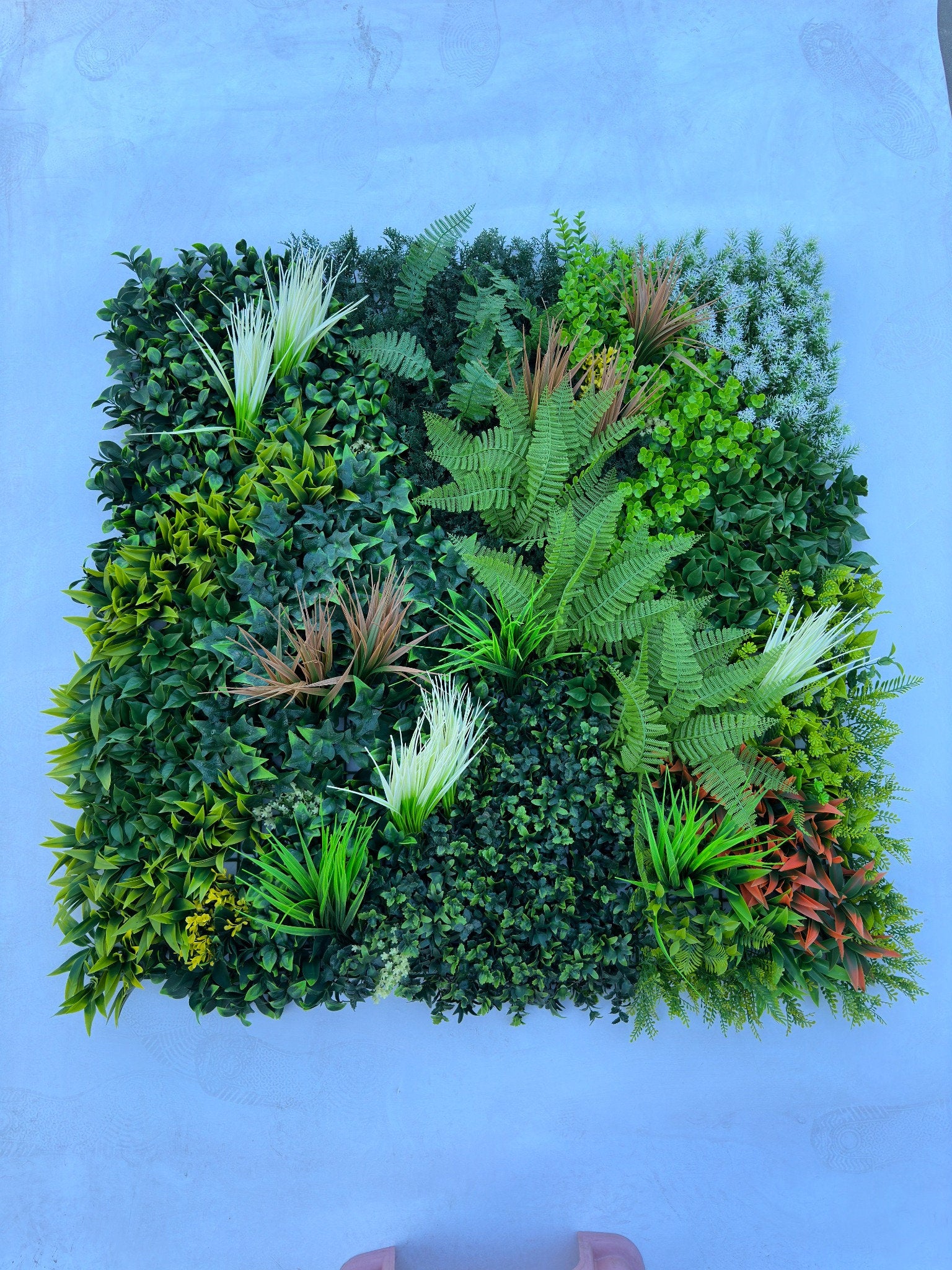 חיפוי קיר ירוק צמחיה מלאכותית ענק 100*100 ס"מ STO10455