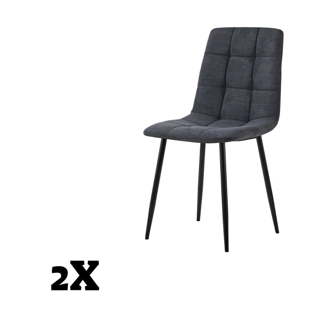 תוספת 2 כסאות דגם שחר מרופד שחור