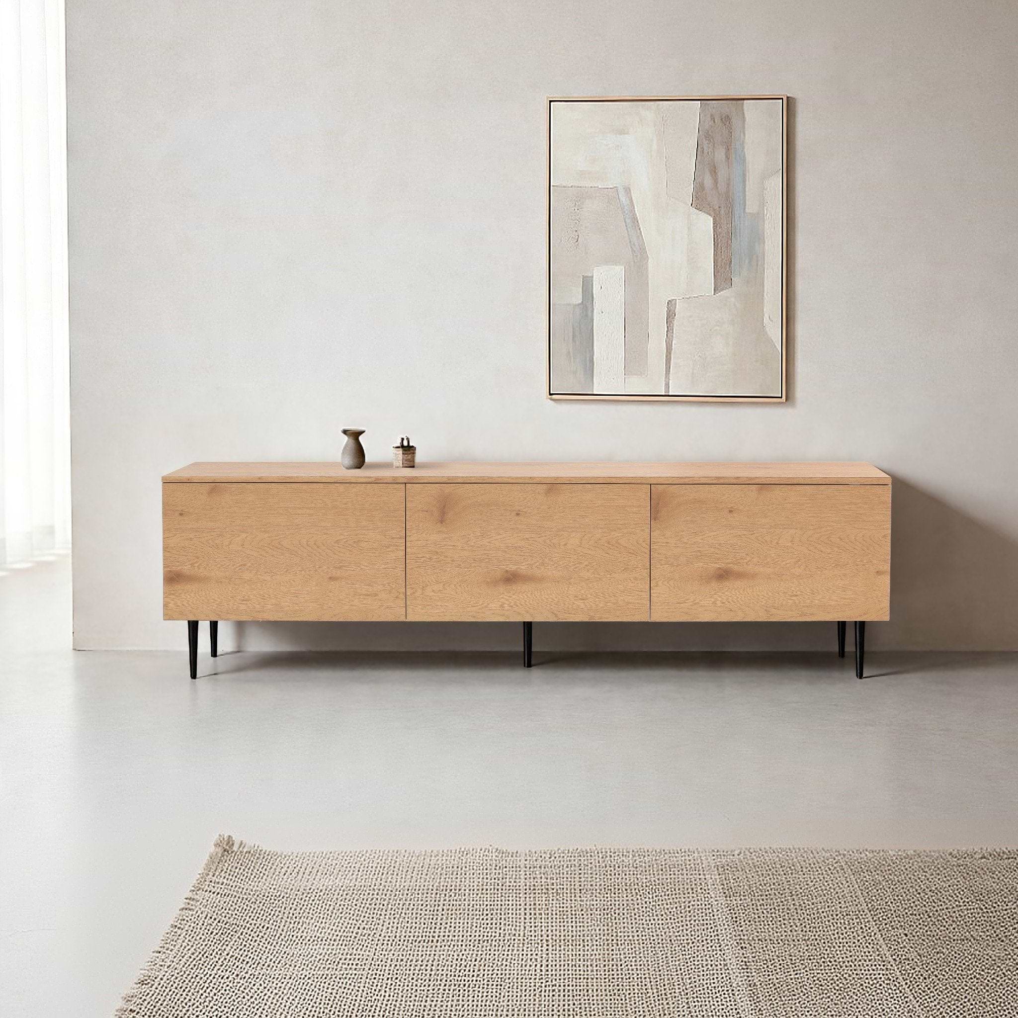 מזנון טלוויזיה בצבע אלון אורך 200 ס"מ דגם ספיר