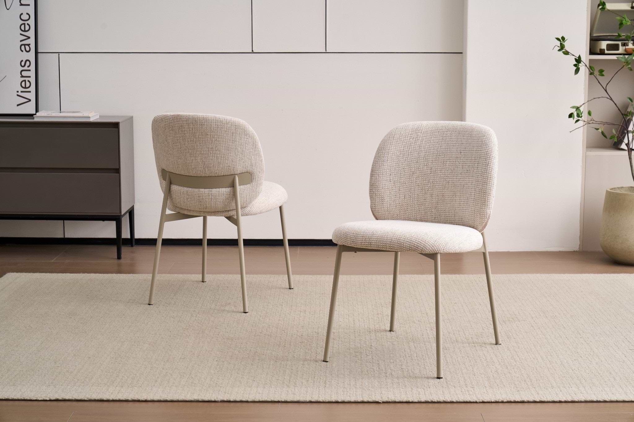 כסא לפינת אוכל בד חול רגל מייפל דגם MIA