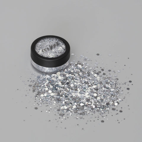 silver chunky glitter