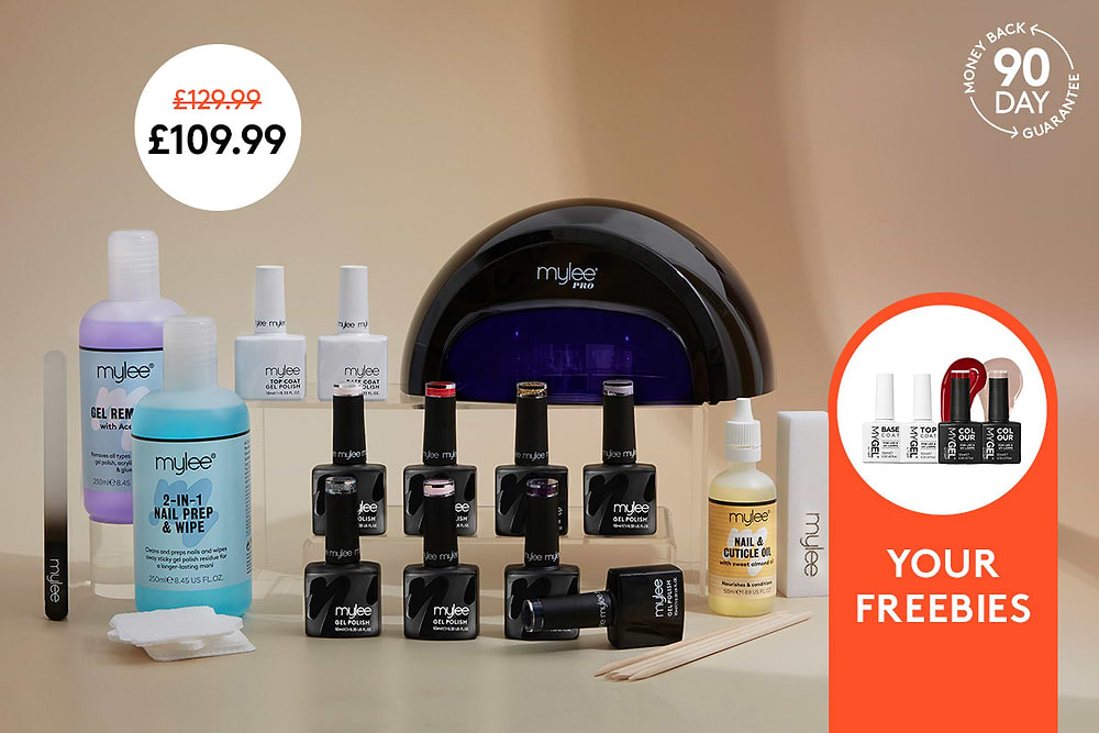 Bag everything you need for salon-quality gel manis at a fraction of the cost + 4 extra polishes come FREE.