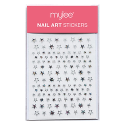 Mylee Silver Star Nail Art Stickers