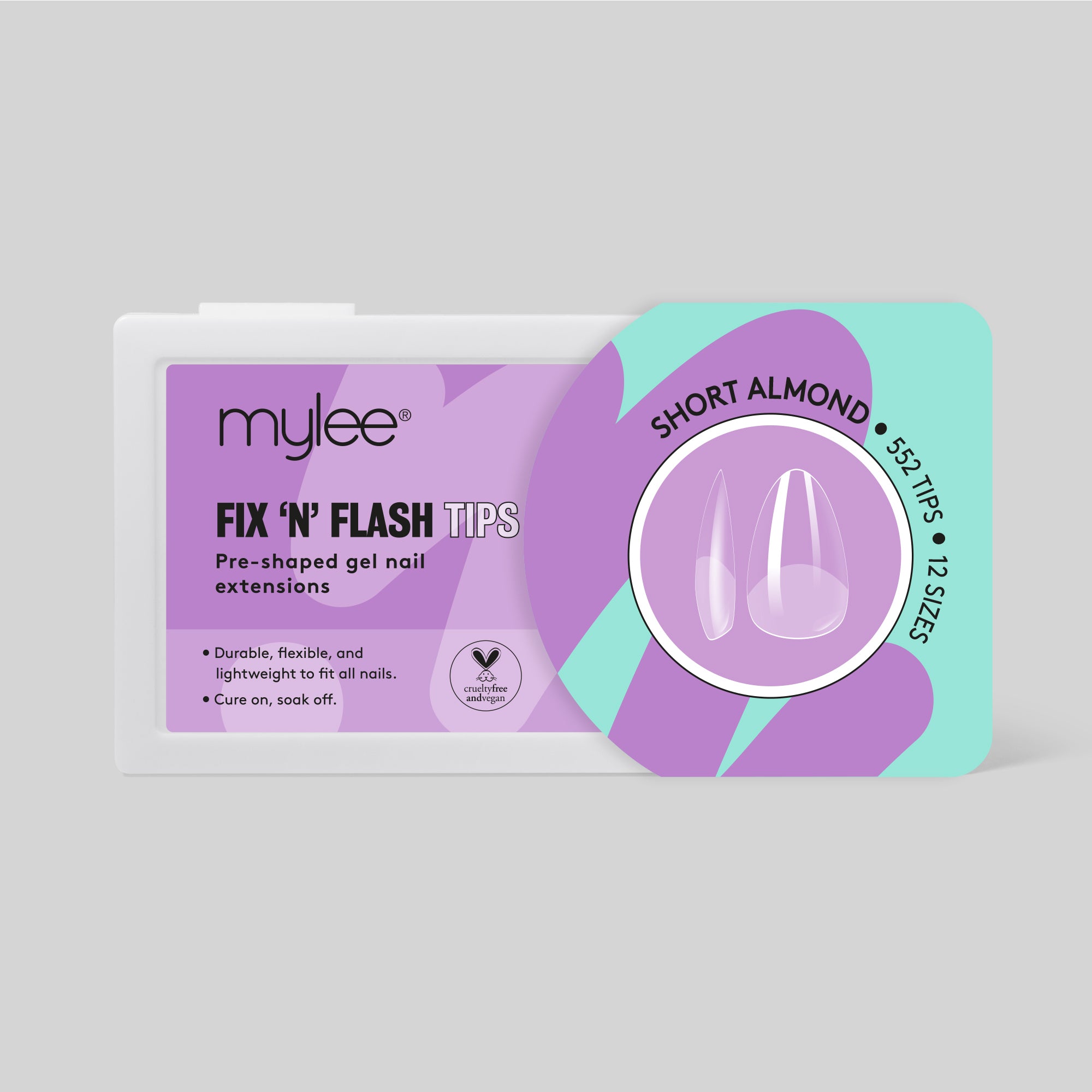 Mylee Fix 'N' Flash Tips - Short Almond