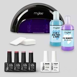 Mylee Black Convex Curing Lamp Kit w/ Gel Nail Polish Essentials (Worth £115)