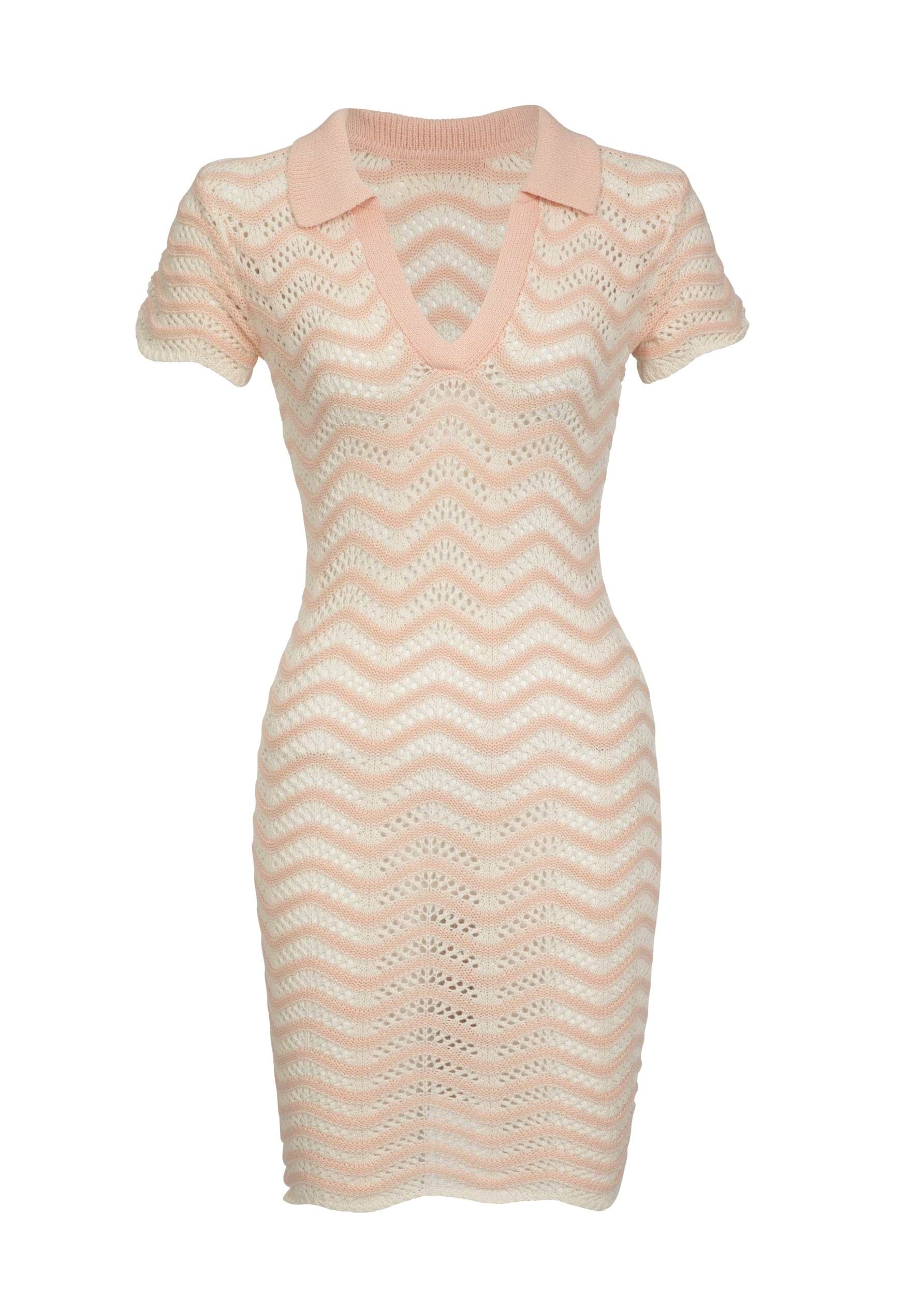 COCO KNITTED PINK STRIPES - MINI DRESS – Bananhot