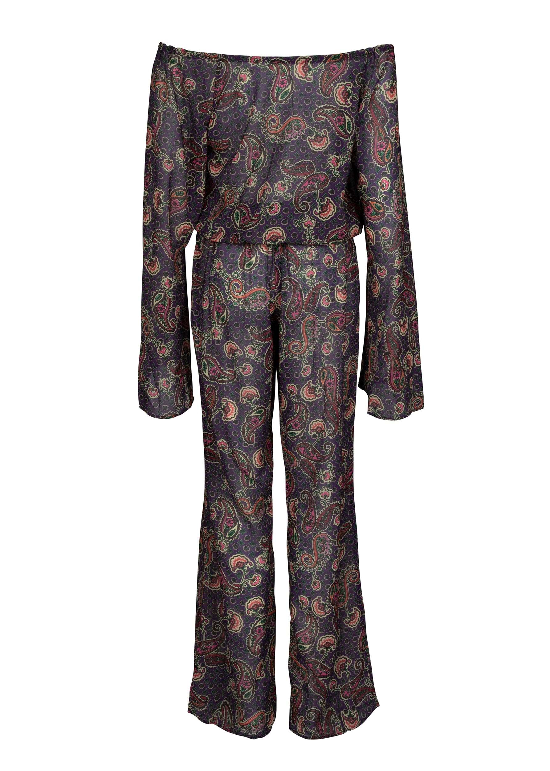 HELEN JUMPSUIT - PURPLE PAISLEY – Bananhot LLC