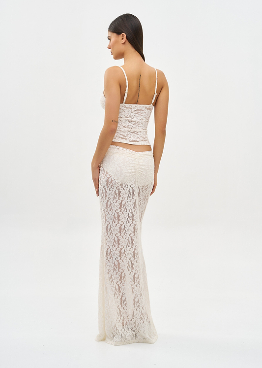 DAISY CREAM LACE - SKIRT