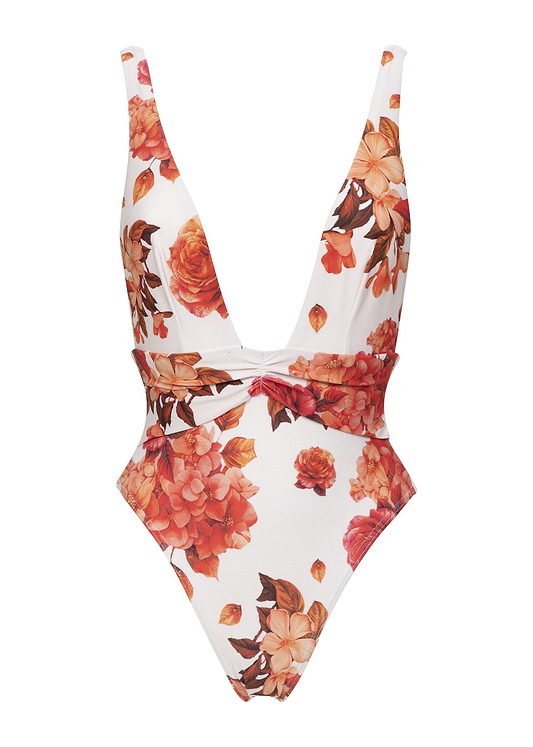 SWAN ROMANTIC FLOWERS - ONE PIECE