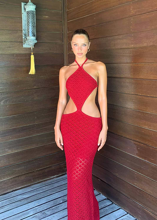 DIAMOND WINE RED - DRESS