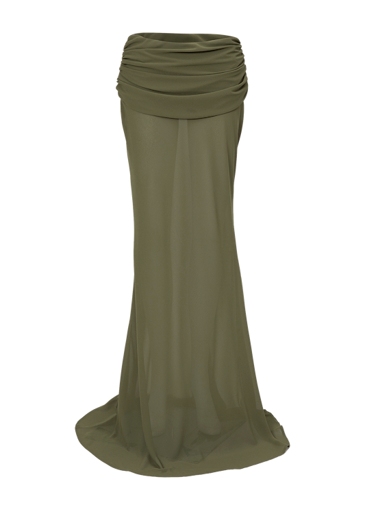 ADELINA OLIVE PERIDOT - MAXI SKIRT