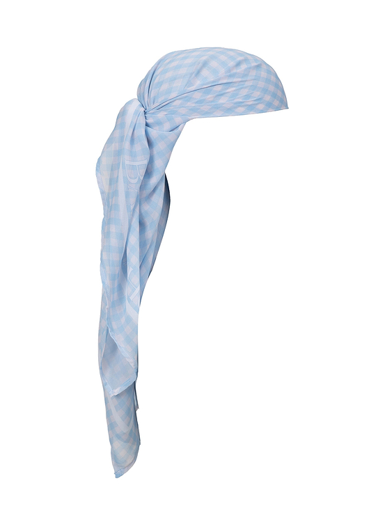 HEAD LIGHT BLUE GINGHAM - SCARF