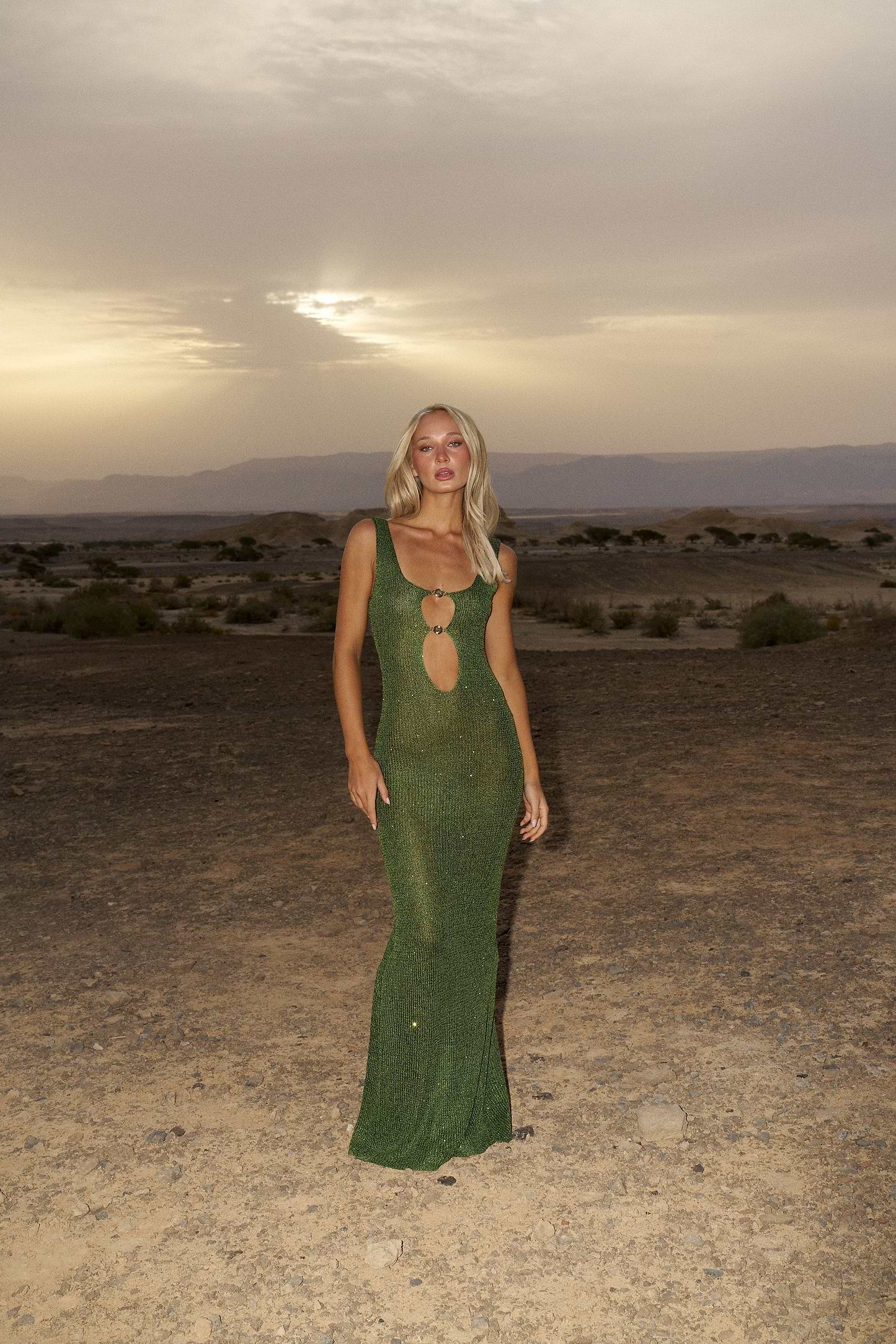 SHEILA GLITTER JUNGLE GREEN - DRESS
