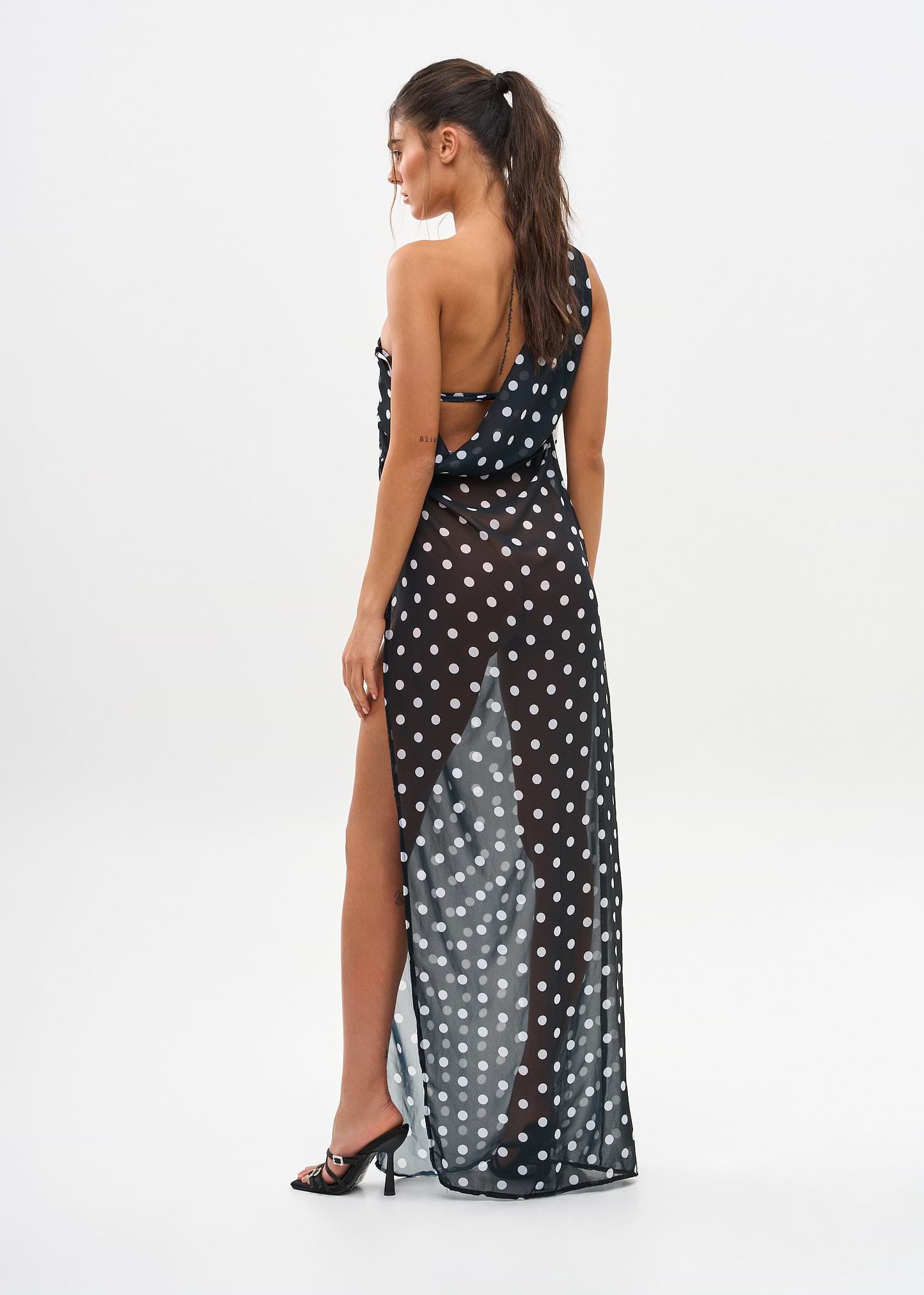 LOUISE BLACK POLKA - MAXI DRESS