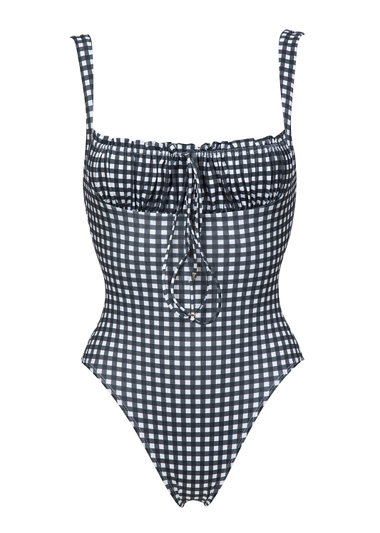 GIA BLACK & WHITE GINGHAM - ONE PIECE