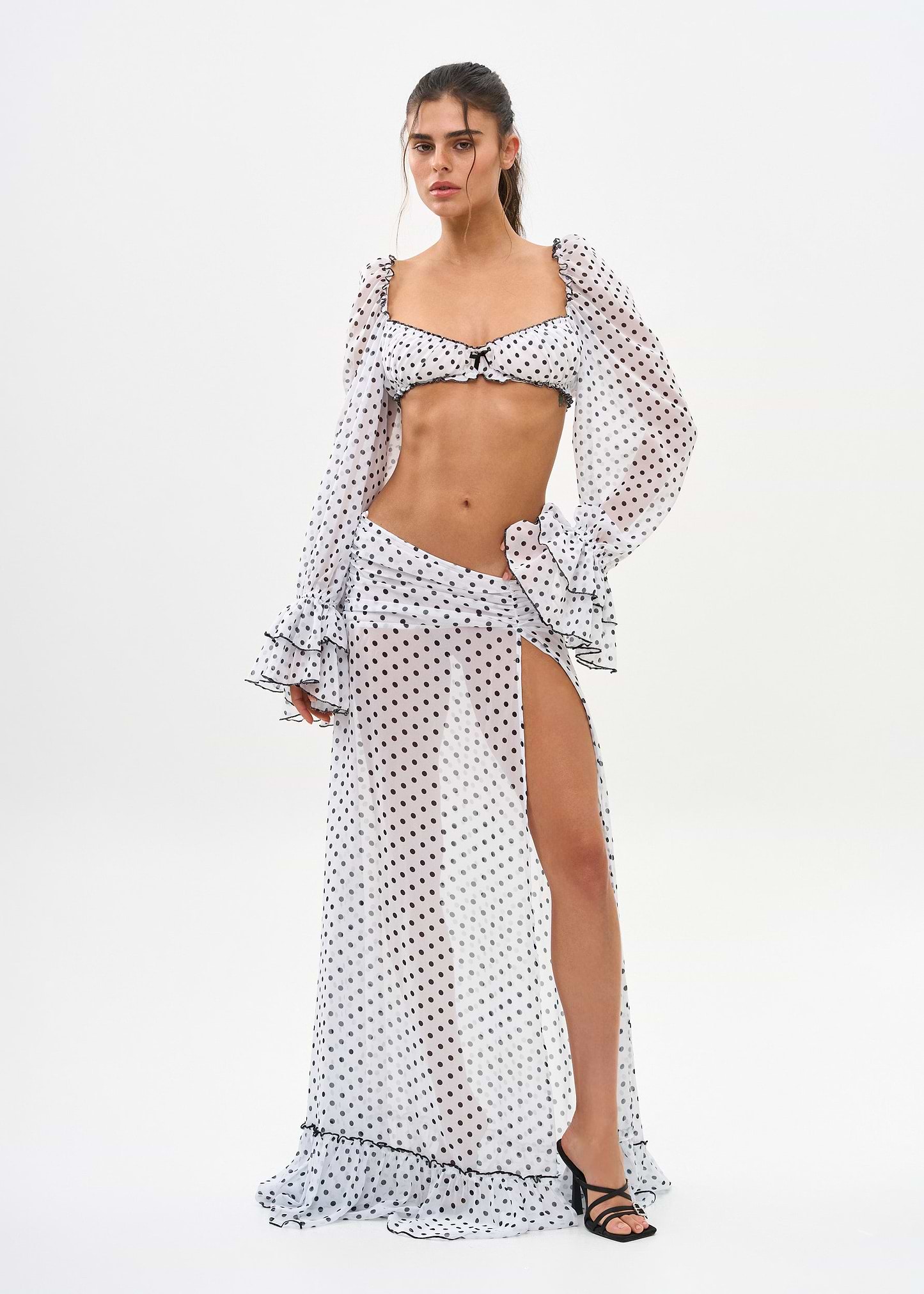 JOSIE WHITE POLKA - SKIRT