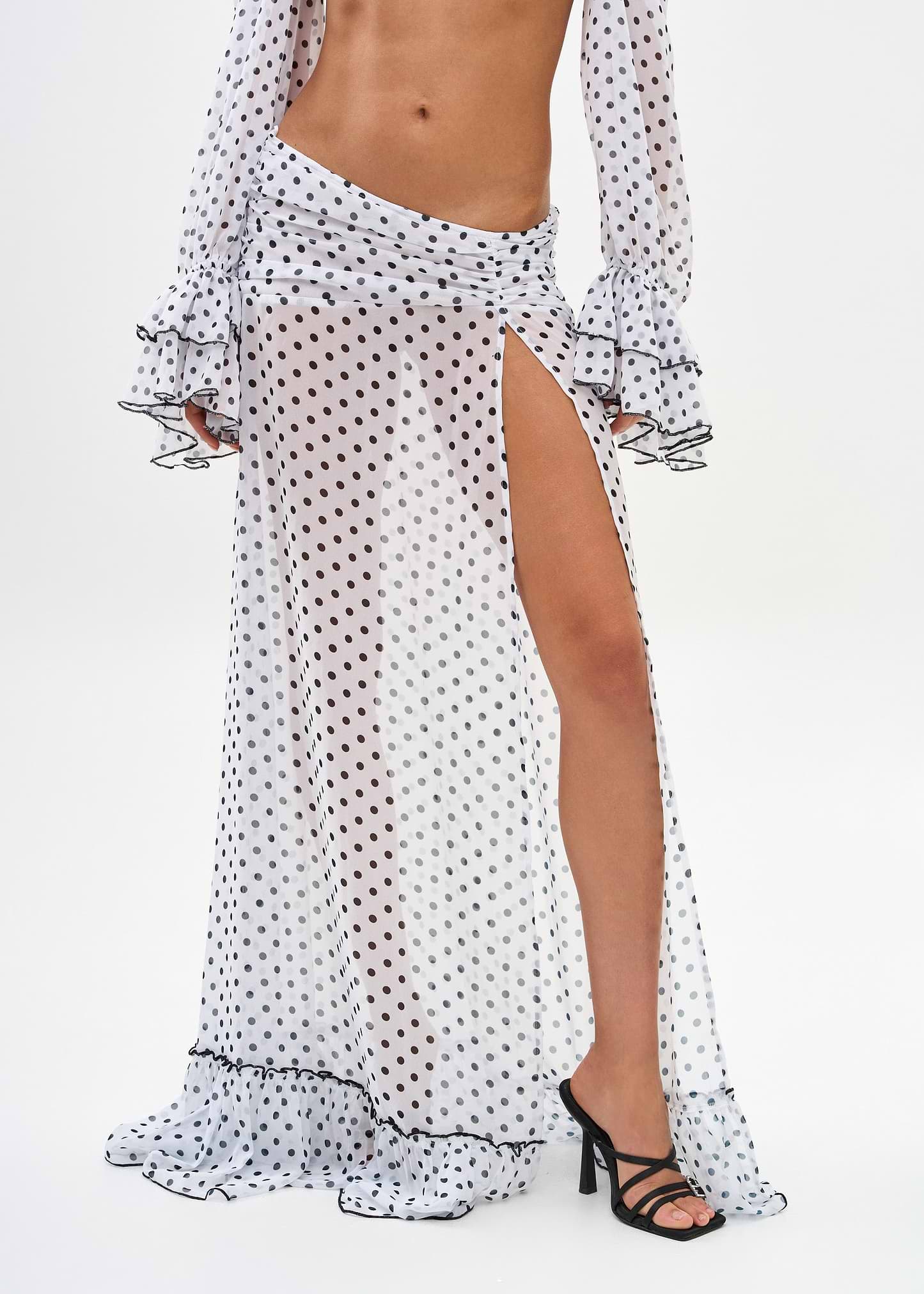 JOSIE WHITE POLKA - SKIRT