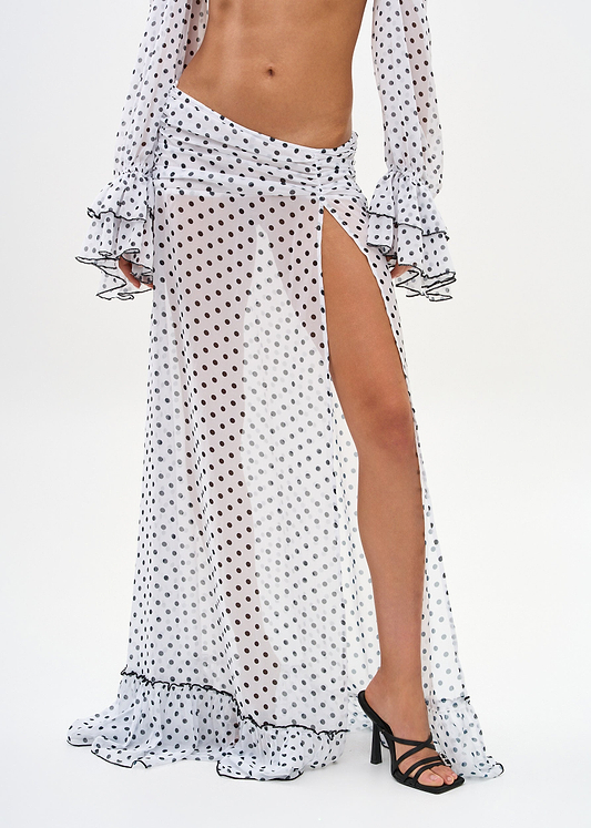 JOSIE WHITE POLKA - SKIRT
