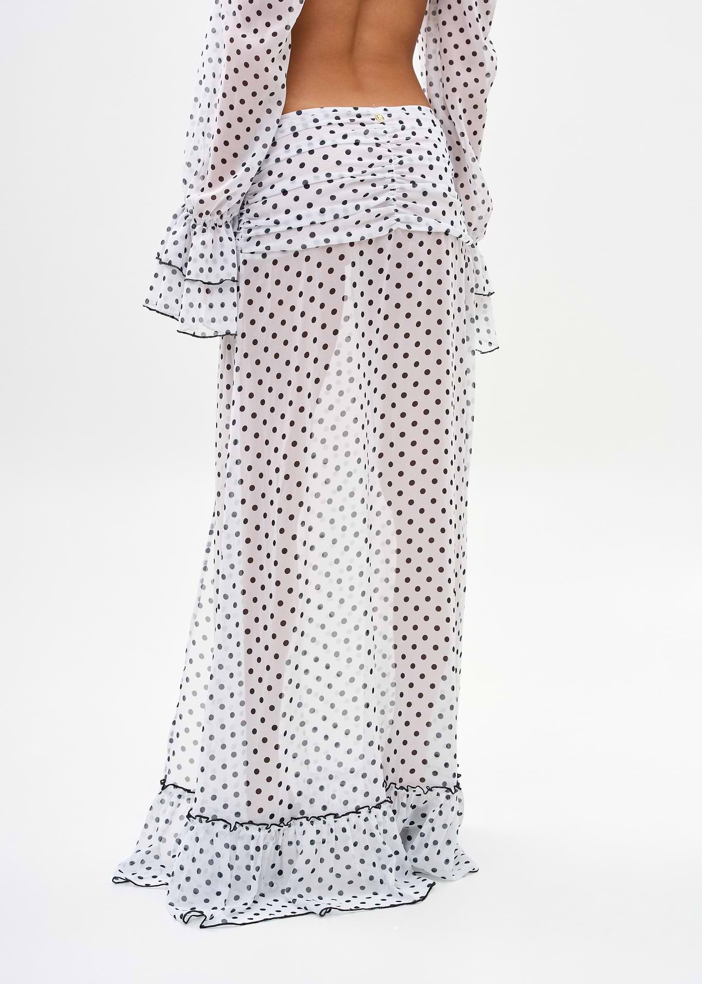 JOSIE WHITE POLKA - SKIRT